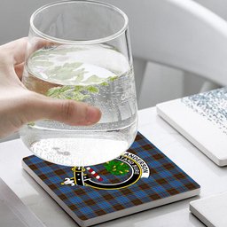 ScotsTee Shop Scottish Anderson Coulson Bonner 2 Crest Tartan Drinks Coasters – Wood, Rubber, Ceramic