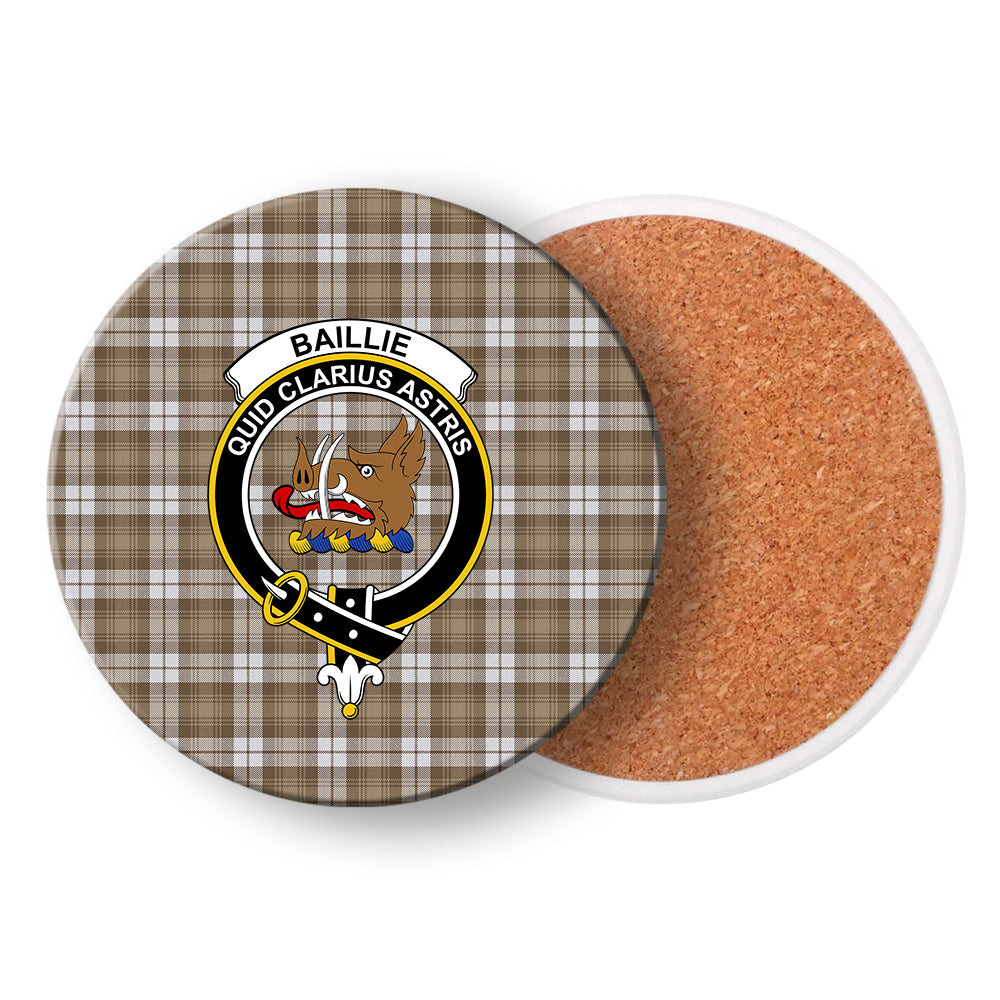 ScotsTee Shop Scottish Baillie Dress Ancient Clan Crest Tartan Drinks Coasters – Wood, Rubber, Ceramic