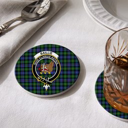 ScotsTee Shop Scottish Baillie Hunting Crest Tartan Drinks Coasters – Wood, Rubber, Ceramic