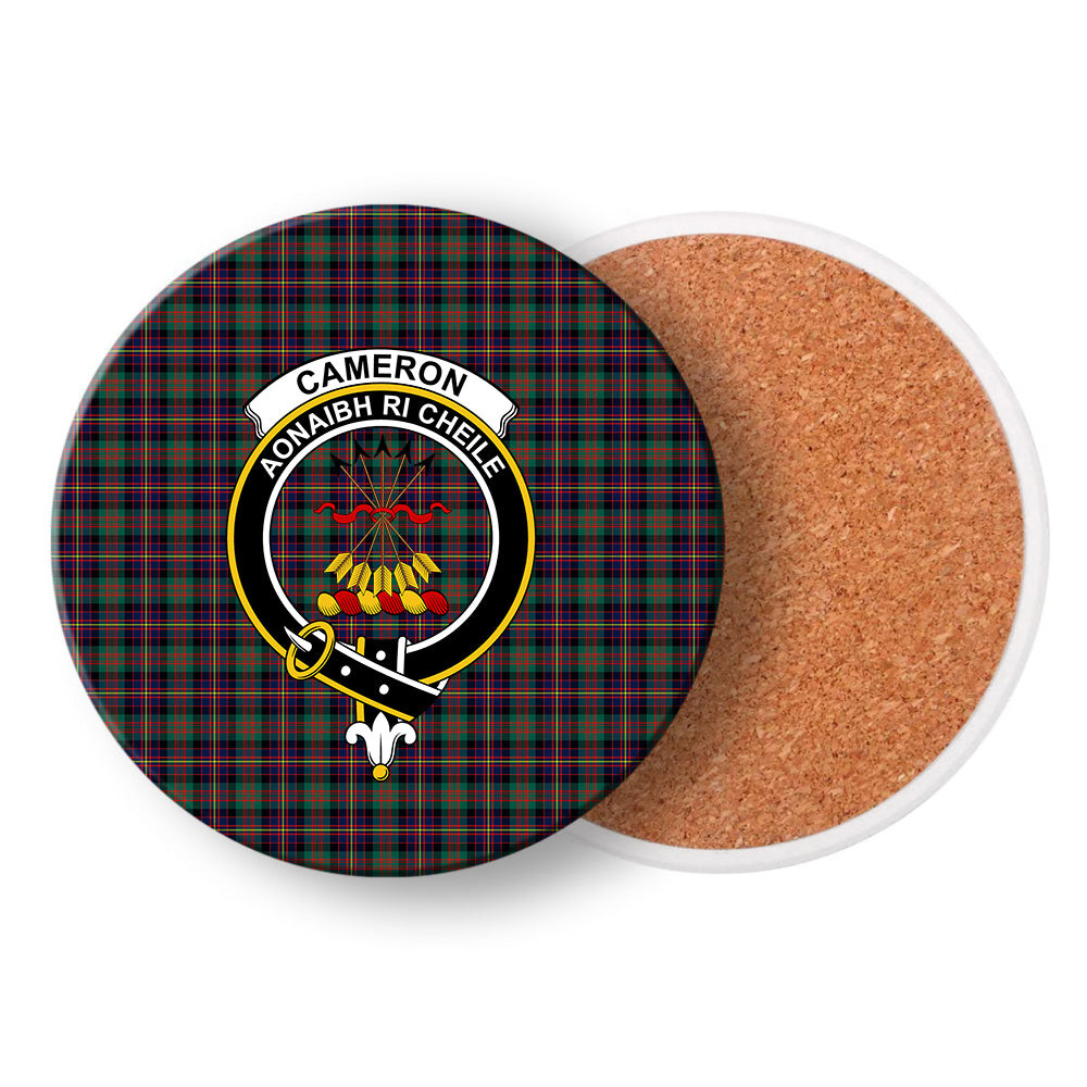 ScotsTee Shop Scottish Cameron Highlanders of Ottawa Crest Tartan Drinks Coasters – Wood, Rubber, Ceramic