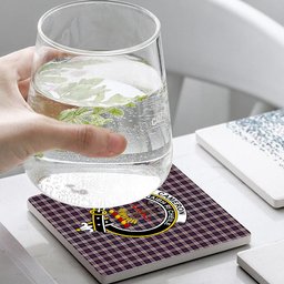 ScotsTee Shop Scottish Cameron of Erracht Dress Crest Tartan Drinks Coasters – Wood, Rubber, Ceramic