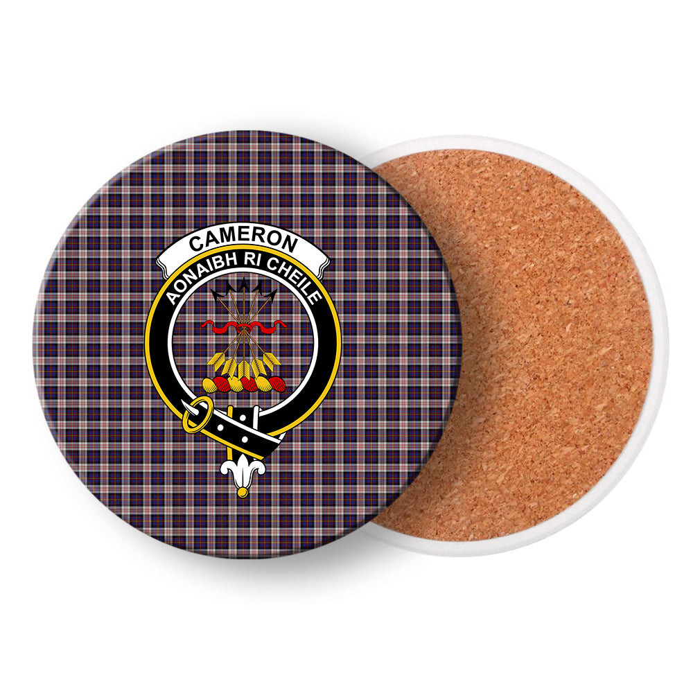 ScotsTee Shop Scottish Cameron of Erracht Dress Crest Tartan Drinks Coasters – Wood, Rubber, Ceramic