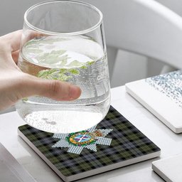 ScotsTee Shop Scottish Black Watch Large Sett Ancient Crest Tartan Drinks Coasters – Wood, Rubber, Ceramic
