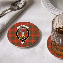 ScotsTee Shop Scottish Burns (Burns 1930) Ancient Crest Tartan Drinks Coasters – Wood, Rubber, Ceramic