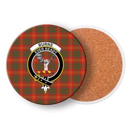 ScotsTee Shop Scottish Burns (Burns 1930) Ancient Crest Tartan Drinks Coasters – Wood, Rubber, Ceramic