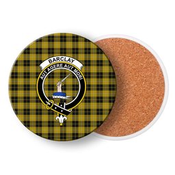 ScotsTee Shop Scottish Barclay Dress Crest Tartan Drinks Coasters – Wood, Rubber, Ceramic
