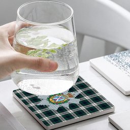 ScotsTee Shop Scottish Black Watch Dress Modern Crest Tartan Drinks Coasters – Wood, Rubber, Ceramic