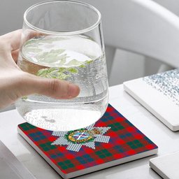 ScotsTee Shop Scottish Black Watch Pipe Band Modern Crest Tartan Drinks Coasters – Wood, Rubber, Ceramic