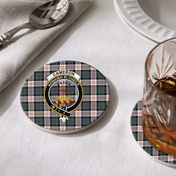 ScotsTee Shop Scottish Cameron of Erracht Dress Ancient Crest Tartan Drinks Coasters – Wood, Rubber, Ceramic