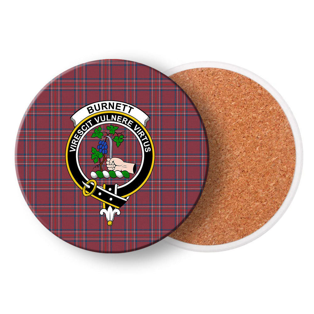 ScotsTee Shop Scottish Burnett Hunting Modern Crest Tartan Drinks Coasters – Wood, Rubber, Ceramic