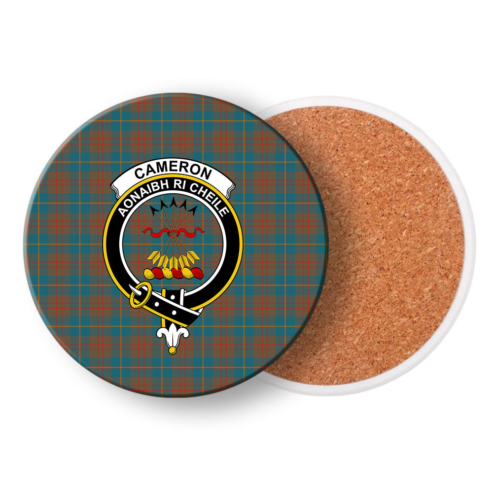 ScotsTee Shop Scottish Cameron Hunting Ancient Crest Tartan Drinks Coasters – Wood, Rubber, Ceramic