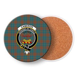 ScotsTee Shop Scottish Cameron Hunting Ancient Crest Tartan Drinks Coasters – Wood, Rubber, Ceramic
