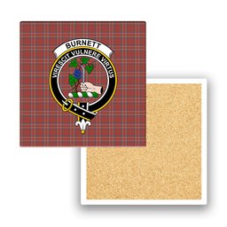 ScotsTee Shop Scottish Burnett Hunting Ancient Crest Tartan Drinks Coasters – Wood, Rubber, Ceramic