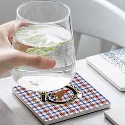 ScotsTee Shop Scottish Boswell Dress Modern Crest Tartan Drinks Coasters – Wood, Rubber, Ceramic