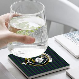 ScotsTee Shop Scottish Campbell of Cawdor Crest Tartan Drinks Coasters – Wood, Rubber, Ceramic
