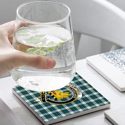 ScotsTee Shop Scottish Campbell Dress Crest Tartan Drinks Coasters – Wood, Rubber, Ceramic
