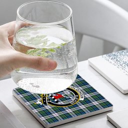 ScotsTee Shop Scottish Colquhoun Dress Ancient Crest Tartan Drinks Coasters – Wood, Rubber, Ceramic