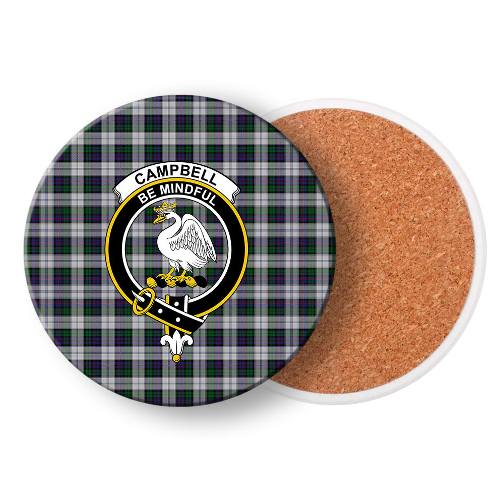ScotsTee Shop Scottish Campbell of Cawdor Dress Crest Tartan Drinks Coasters – Wood, Rubber, Ceramic