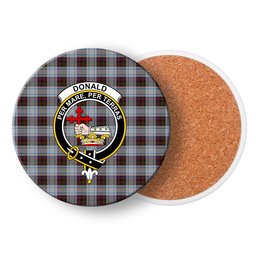 ScotsTee Shop Scottish Donald Dress Ancient Crest Tartan Drinks Coasters – Wood, Rubber, Ceramic