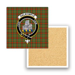 ScotsTee Shop Scottish Dalrymple of Castleton #2 Ancient Crest Tartan Drinks Coasters – Wood, Rubber, Ceramic