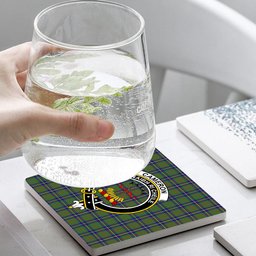 ScotsTee Shop Scottish Cameron of Lochiel Hunting Crest Tartan Drinks Coasters – Wood, Rubber, Ceramic