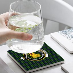 ScotsTee Shop Scottish Campbell of Breadalbane Crest Tartan Drinks Coasters – Wood, Rubber, Ceramic