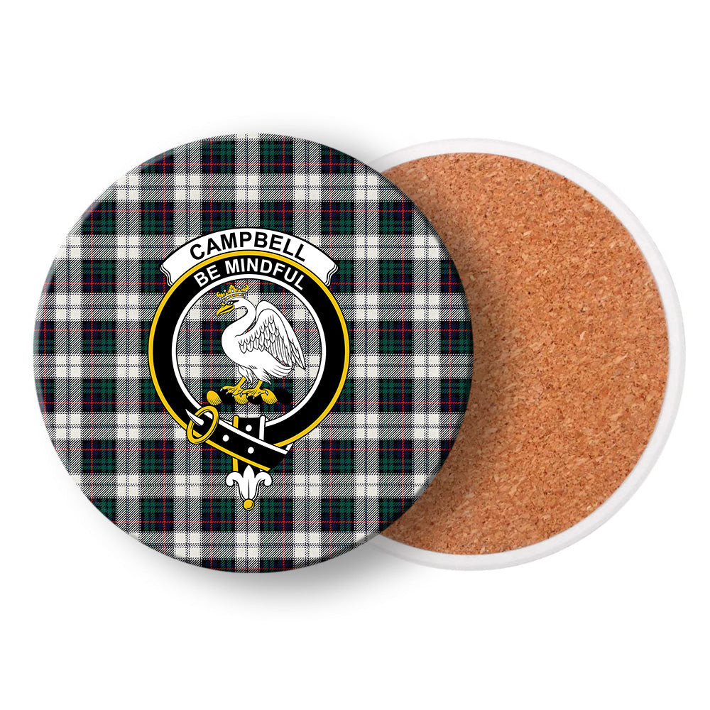 ScotsTee Shop Scottish Campbell of Cawdor Dress Modern Crest Tartan Drinks Coasters – Wood, Rubber, Ceramic