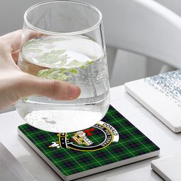 ScotsTee Shop Scottish Donald of The Isles Crest Tartan Drinks Coasters – Wood, Rubber, Ceramic