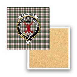 ScotsTee Shop Scottish Crawford Arisaid Dance Modern Crest Tartan Drinks Coasters – Wood, Rubber, Ceramic