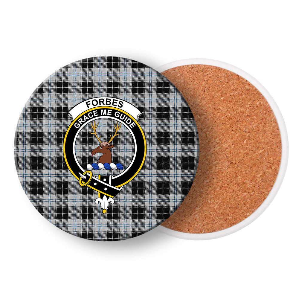 ScotsTee Shop Scottish Forbes Dress Originaux Crest Tartan Drinks Coasters – Wood, Rubber, Ceramic