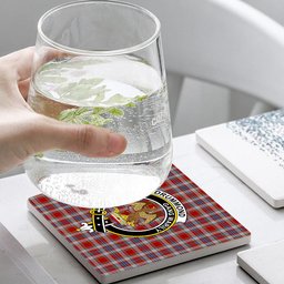 ScotsTee Shop Scottish Drummond of Perth Dress 2 Crest Tartan Drinks Coasters – Wood, Rubber, Ceramic