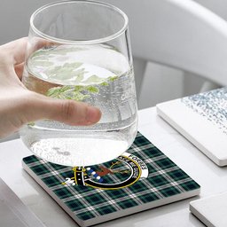 ScotsTee Shop Scottish Forbes Dress Modern Crest Tartan Drinks Coasters – Wood, Rubber, Ceramic