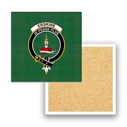 ScotsTee Shop Scottish Erskine Hunting Ancient Crest Tartan Drinks Coasters – Wood, Rubber, Ceramic