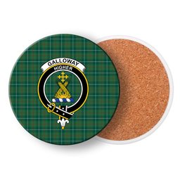 ScotsTee Shop Scottish Galloway Hunting Modern Crest Tartan Drinks Coasters – Wood, Rubber, Ceramic