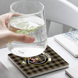 ScotsTee Shop Scottish Dunlop Hunting Crest Tartan Drinks Coasters – Wood, Rubber, Ceramic