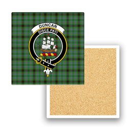 ScotsTee Shop Scottish Duncan of Sketraw Ancient Crest Tartan Drinks Coasters – Wood, Rubber, Ceramic