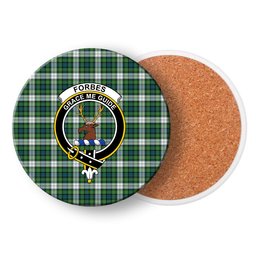 ScotsTee Shop Scottish Forbes Dress Ancient Crest Tartan Drinks Coasters – Wood, Rubber, Ceramic
