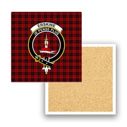 ScotsTee Shop Scottish Erskine MacGregor-Hastie Crest Tartan Drinks Coasters – Wood, Rubber, Ceramic