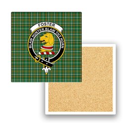 ScotsTee Shop Scottish Foster Hunting Ancient Crest Tartan Drinks Coasters – Wood, Rubber, Ceramic