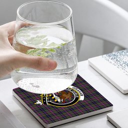 ScotsTee Shop Scottish Graham of Airth Modern Crest Tartan Drinks Coasters – Wood, Rubber, Ceramic