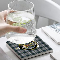 ScotsTee Shop Scottish Gordon Dress 3 Crest Tartan Drinks Coasters – Wood, Rubber, Ceramic