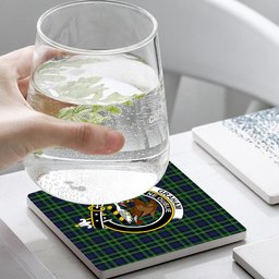ScotsTee Shop Scottish Graham of Montrose Crest Tartan Drinks Coasters – Wood, Rubber, Ceramic