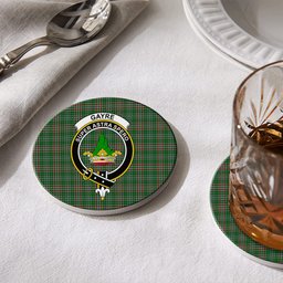 ScotsTee Shop Scottish Gayre Dress Crest Tartan Drinks Coasters – Wood, Rubber, Ceramic