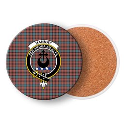 ScotsTee Shop Scottish Hannay Dress Crest Tartan Drinks Coasters – Wood, Rubber, Ceramic