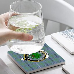 ScotsTee Shop Scottish Irvine of Glentulchan Ancient Crest Tartan Drinks Coasters – Wood, Rubber, Ceramic