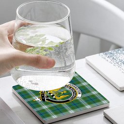 ScotsTee Shop Scottish Johnstone Dress Ancient Crest Tartan Drinks Coasters – Wood, Rubber, Ceramic