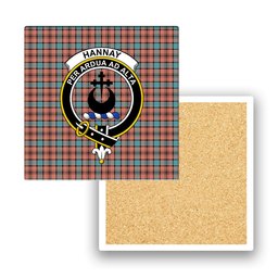 ScotsTee Shop Scottish Hannay Dress Ancient Crest Tartan Drinks Coasters – Wood, Rubber, Ceramic