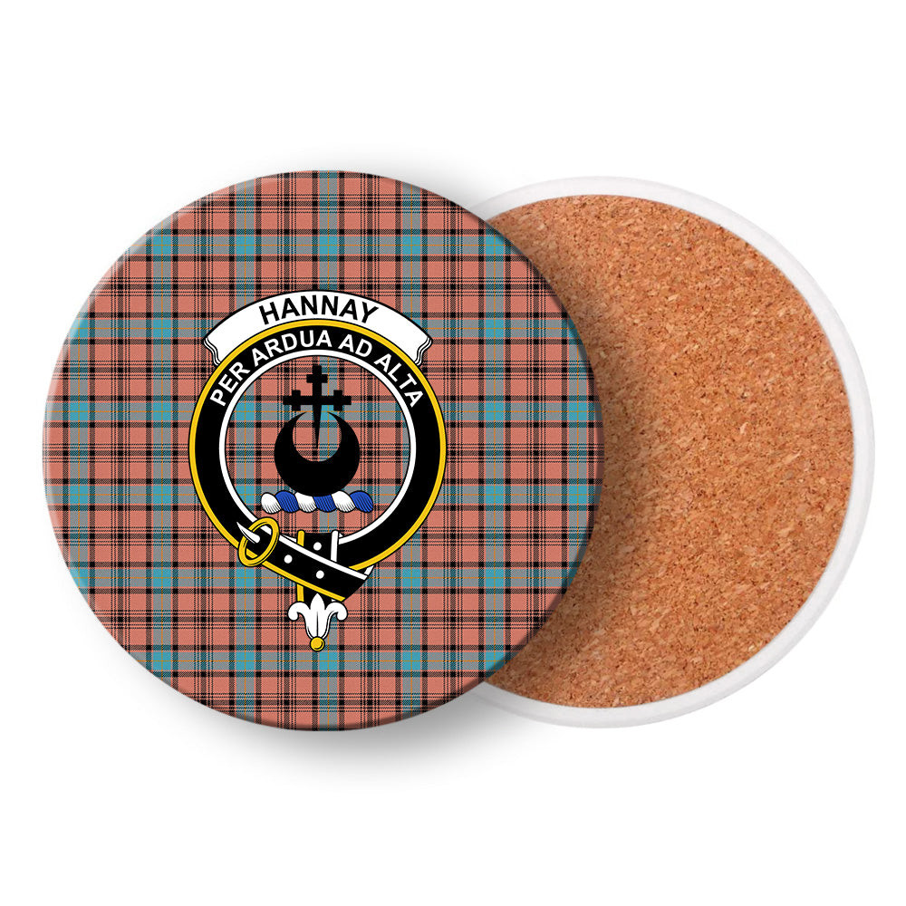 ScotsTee Shop Scottish Hannay Dress Ancient Crest Tartan Drinks Coasters – Wood, Rubber, Ceramic