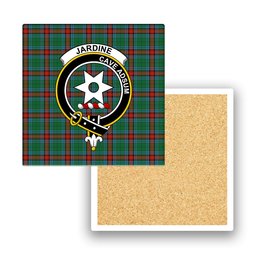 ScotsTee Shop Scottish Jardine Dress Ancient Crest Tartan Drinks Coasters – Wood, Rubber, Ceramic