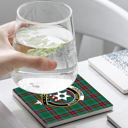 ScotsTee Shop Scottish Jardine Dress Ancient Crest Tartan Drinks Coasters – Wood, Rubber, Ceramic